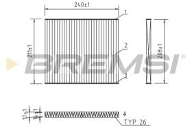 BREMSI FC0921C - CABIN FILTER KIA