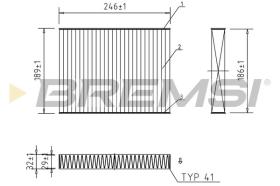 BREMSI FC0923 - CABIN FILTER MERCEDES-BENZ