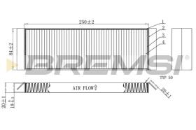 BREMSI FC0925 - CABIN FILTER HYUNDAI