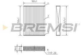 BREMSI FC0927C - CABIN FILTER RENAULT, NISSAN, DACIA