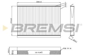 BREMSI FC0929C - CABIN FILTER HYUNDAI, KIA