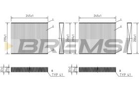 BREMSI FC0931 - CABIN FILTER BMW, ALPINA, ROLLS-ROYCE