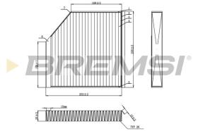 BREMSI FC0939C - CABIN FILTER AUDI, BENTLEY