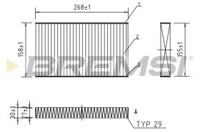 BREMSI FC0943C - CABIN FILTER LAND ROVER