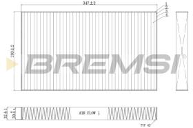 BREMSI FC0954C - CABIN FILTER MERCEDES-BENZ