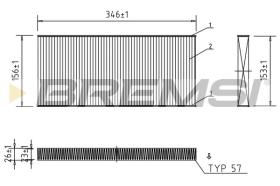 BREMSI FC0956 - CABIN FILTER FORD, MAZDA