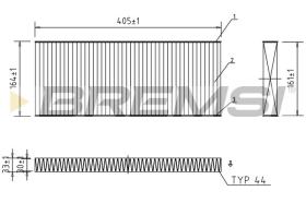 BREMSI FC0984C - CABIN FILTER FIAT, PEUGEOT, CITROEN