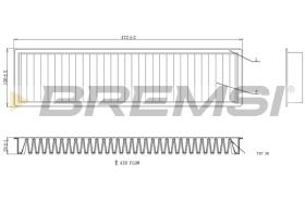 BREMSI FC0986C - CABIN FILTER MINI