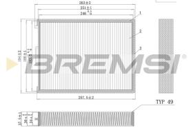 BREMSI FC0990 - CABIN FILTER KIA, HYUNDAI