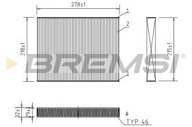 BREMSI FC0993 - CABIN FILTER VW, AUDI