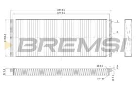 BREMSI FC1329C - CABIN FILTER VW, AUDI