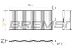 BREMSI FC1330C - CABIN FILTER FIAT, ALFA ROMEO, LANCIA