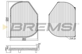 BREMSI FC1331 - CABIN FILTER MERCEDES-BENZ, CHRYSLER