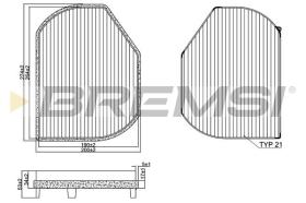 BREMSI FC1331C - CABIN FILTER MERCEDES-BENZ, CHRYSLER