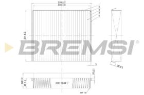 BREMSI FC1333 - CABIN FILTER MERCEDES-BENZ