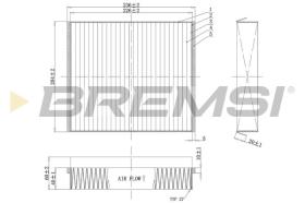 BREMSI FC1333C - CABIN FILTER MERCEDES-BENZ