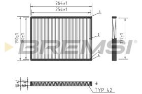 BREMSI FC1334 - CABIN FILTER CITROEN