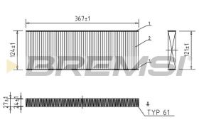 BREMSI FC1339 - CABIN FILTER FORD