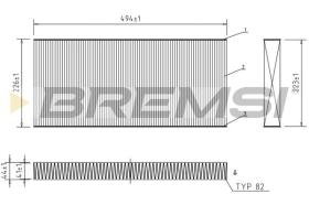 BREMSI FC1522 - CABIN FILTER MERCEDES-BENZ