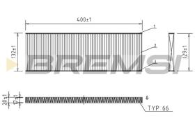 BREMSI FC1525 - CABIN FILTER MAN, MERCEDES-BENZ