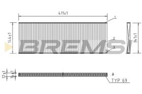 BREMSI FC1532 - CABIN FILTER OPEL, IRMSCHER