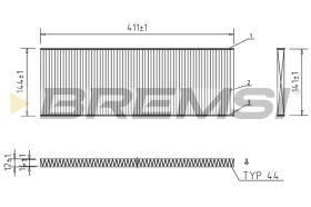 BREMSI FC1532C - CABIN FILTER OPEL, IRMSCHER