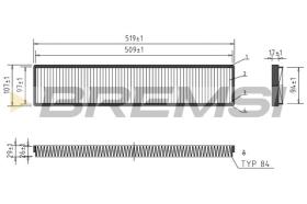 BREMSI FC1535 - CABIN FILTER FORD, JAGUAR