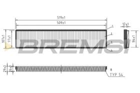 BREMSI FC1535C - CABIN FILTER FORD, JAGUAR