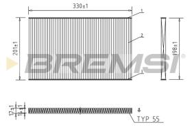 BREMSI FC1537 - CABIN FILTER OPEL