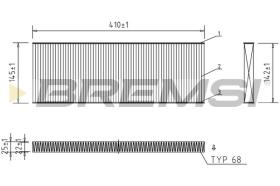 BREMSI FC1545 - CABIN FILTER OPEL