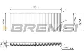 BREMSI FC1545C - CABIN FILTER OPEL