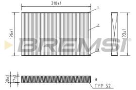 BREMSI FC1549 - CABIN FILTER AUDI