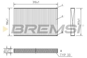 BREMSI FC1549C - CABIN FILTER AUDI