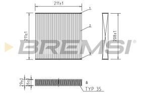 BREMSI FC1928 - CABIN FILTER ROVER, HONDA, MG