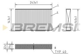 BREMSI FC2419 - CABIN FILTER TESLA