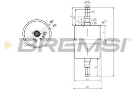 BREMSI FE0035 - FUEL FILTER FIAT, MERCEDES-BENZ, OPEL