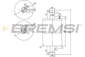 BREMSI FE0037 - FUEL FILTER FIAT, ALFA ROMEO, LANCIA