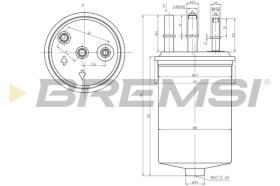 BREMSI FE0048 - FUEL FILTER FORD, SSANGYONG, HYUNDAI