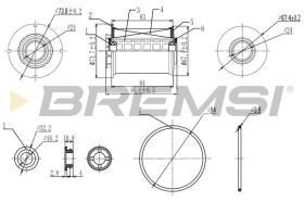 BREMSI FE0342 - FUEL FILTER OPEL, CHEVROLET