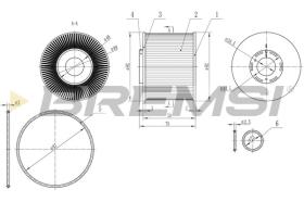 BREMSI FE0343 - FUEL FILTER FIAT, FORD, PEUGEOT, DS