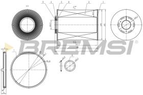 BREMSI FE0344 - FUEL FILTER FORD, VOLVO