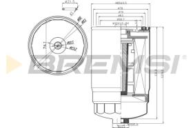 BREMSI FE0356 - FUEL FILTER KIA, HYUNDAI