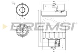 BREMSI FE0789 - FUEL FILTER VW, AUDI, VOLVO