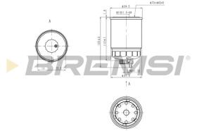 BREMSI FE0801 - FUEL FILTER FIAT, NISSAN, PEUGEOT