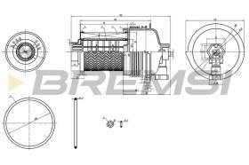 BREMSI FE0804 - FUEL FILTER FORD