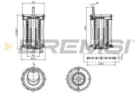 BREMSI FE0806 - FUEL FILTER VW, AUDI