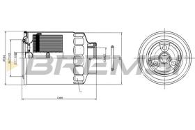 BREMSI FE0823 - FUEL FILTER MITSUBISHI, MAZDA