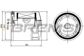 BREMSI FE1497 - FUEL FILTER GRECAV, MICROCAR