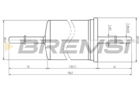 BREMSI FE1512 - FUEL FILTER FORD, JAGUAR