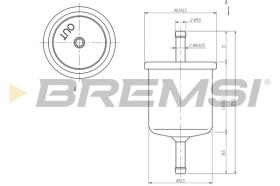 BREMSI FE1514 - FUEL FILTER FORD, NISSAN, INFINITI